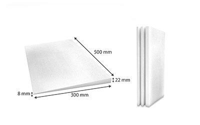 Kalziumsilikatplatte 25mm in 500 x 300 mm Klimaplatte Calciumsilikat 