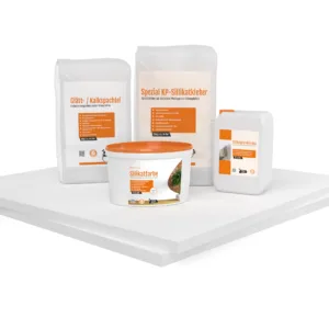 Renovierpaket 30mm (Klimaplatten 1.000x1.000x30mm, Grundierung, Kleber, Spachtel & Farbe oder Streich- und Rollputz)