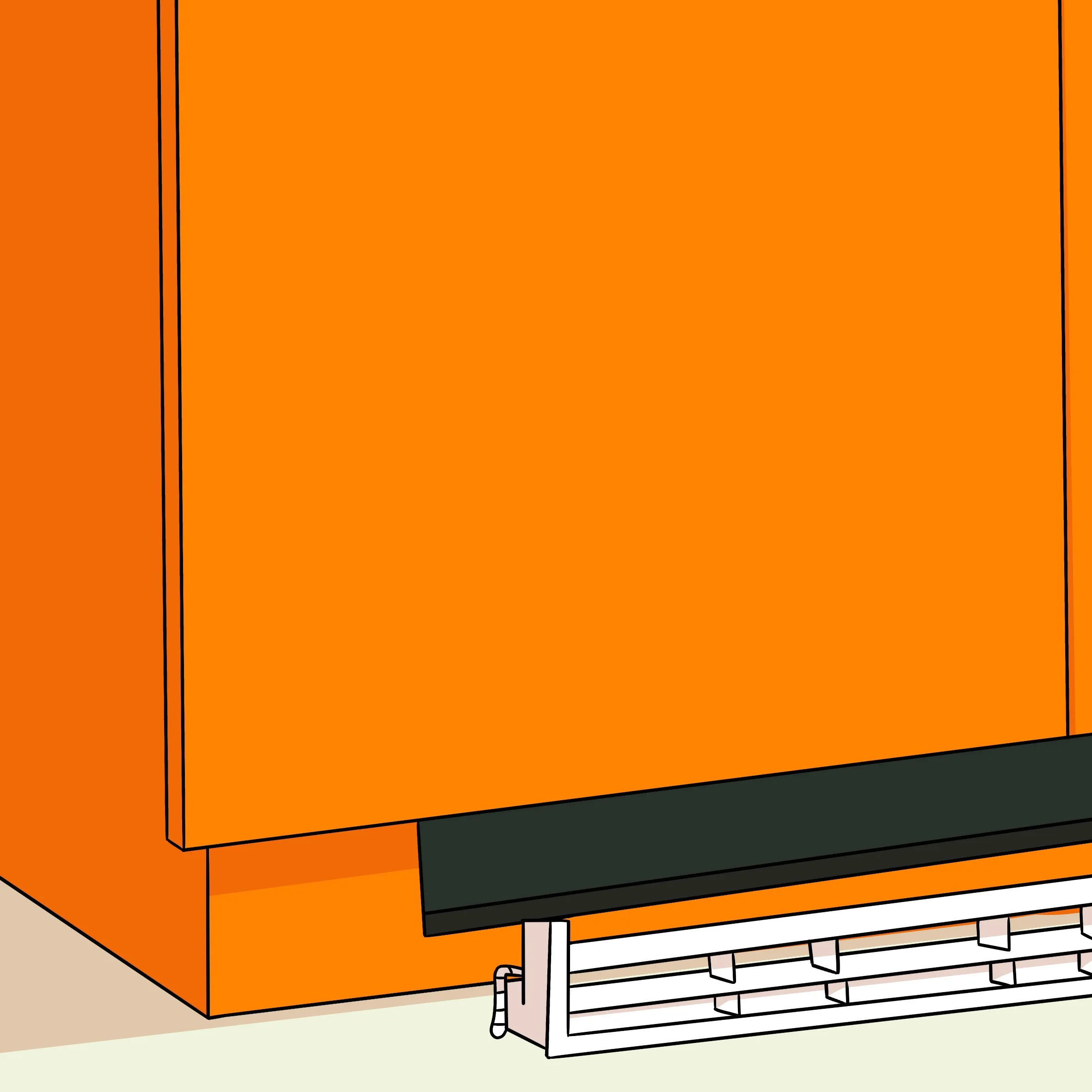 Lüftungsgitter Klimaplatten in der Küche - einbauen