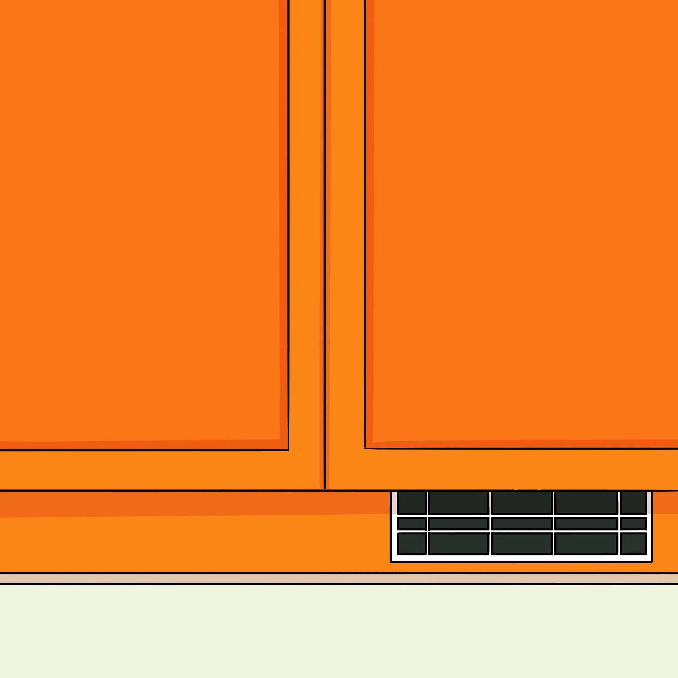 Lüftungsgitter Klimaplatten in der Küche - Küchenschrank unten